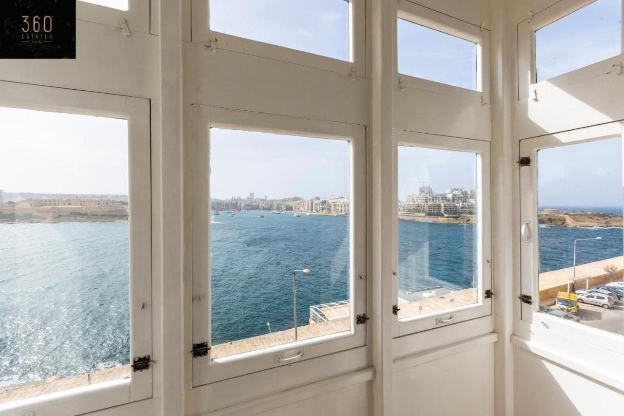 Seafront - Top Location, Top Floor With Wifi & Ac By 360 Estates Valletta Kültér fotó
